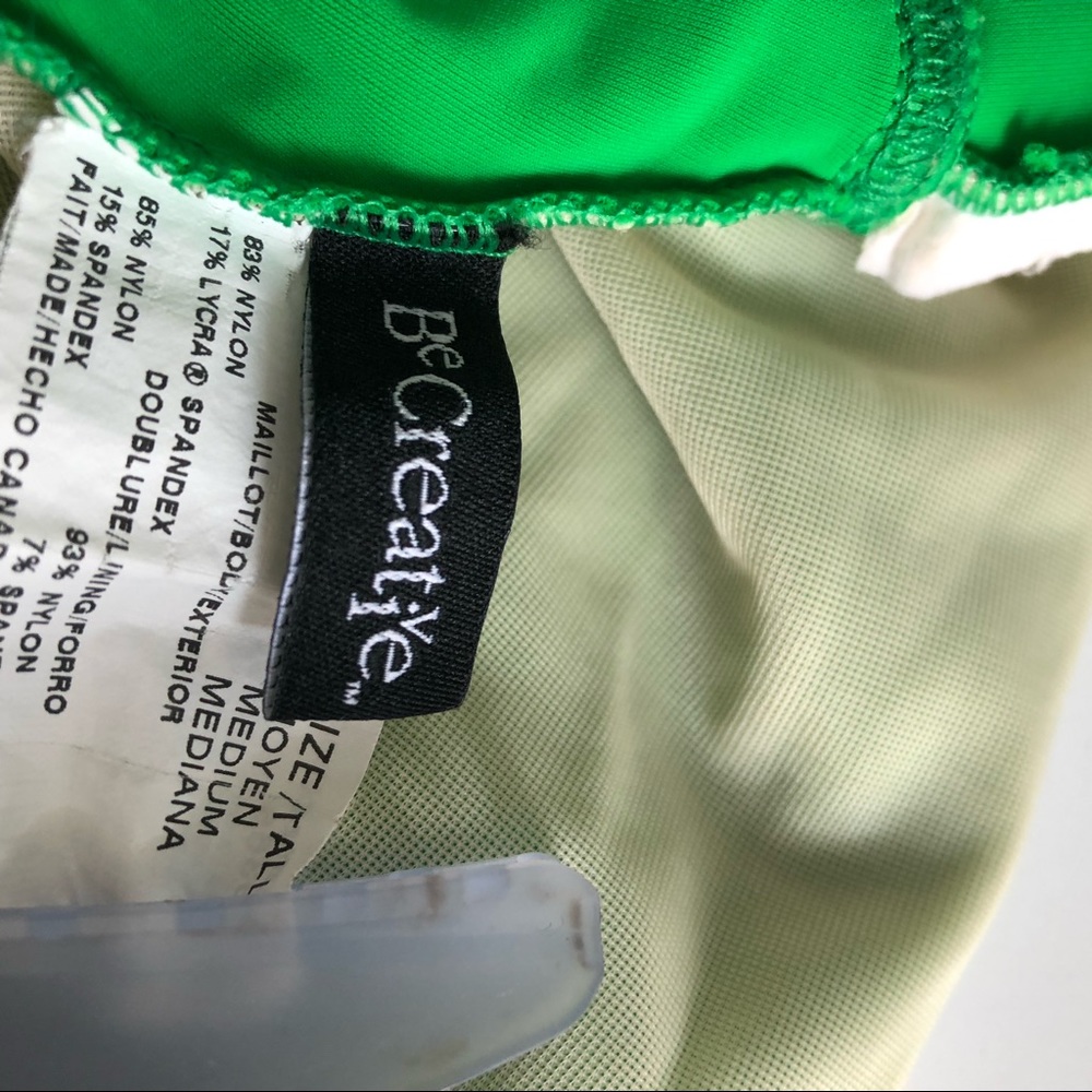 Be‎ Creative Green Ruffled Bathing Suit Sz. M - Picture 5 of 6